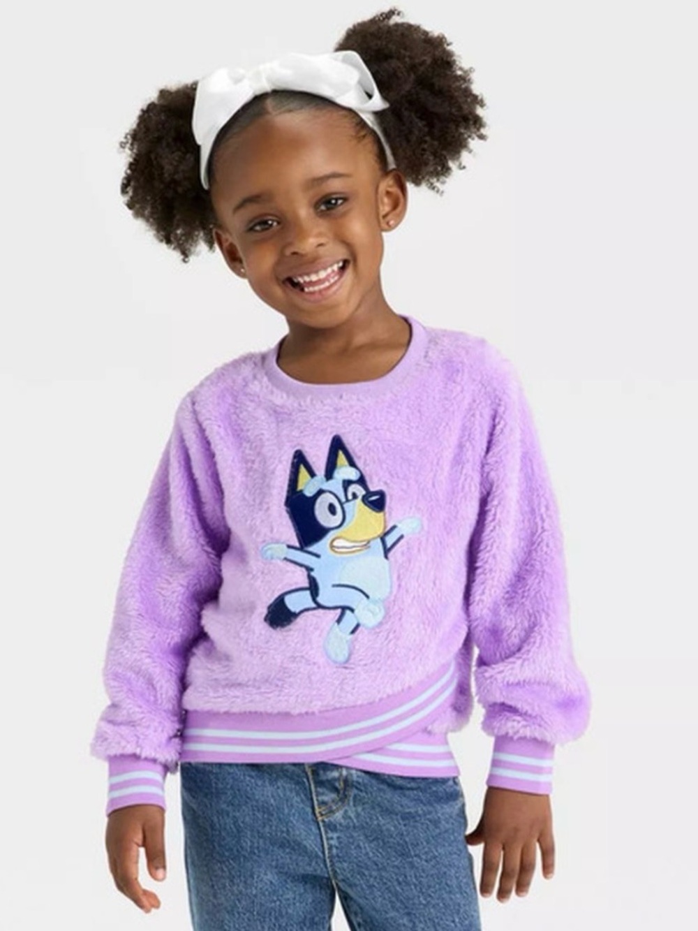 Bluey Toddler Girls' Woobie Pullover Sweatshirt - Purple